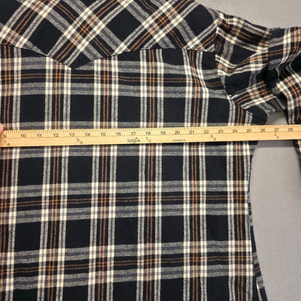 Ely Cattleman Men's Plaid Pearl Snap Western Flannel Size XL - Picture 5 of 8